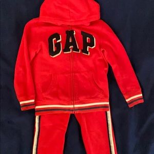 Boys red GAP sweat suit